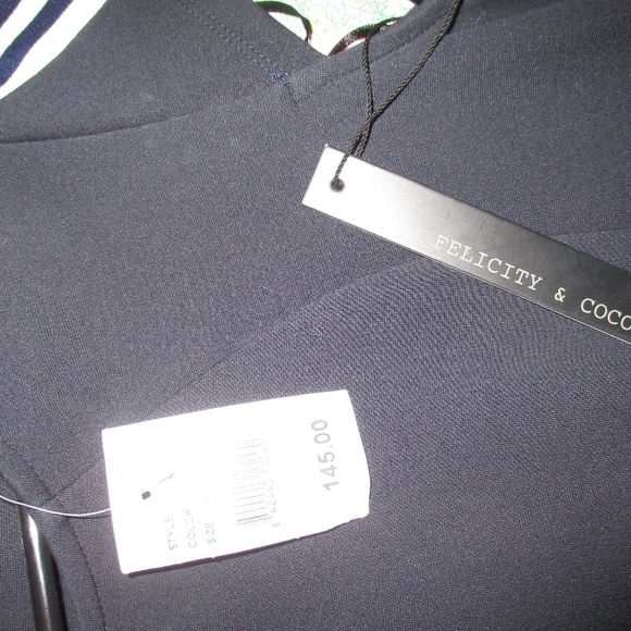 Felicity and Coco Navy Pencil Dress Size Large NWT - Picture 3 of 3